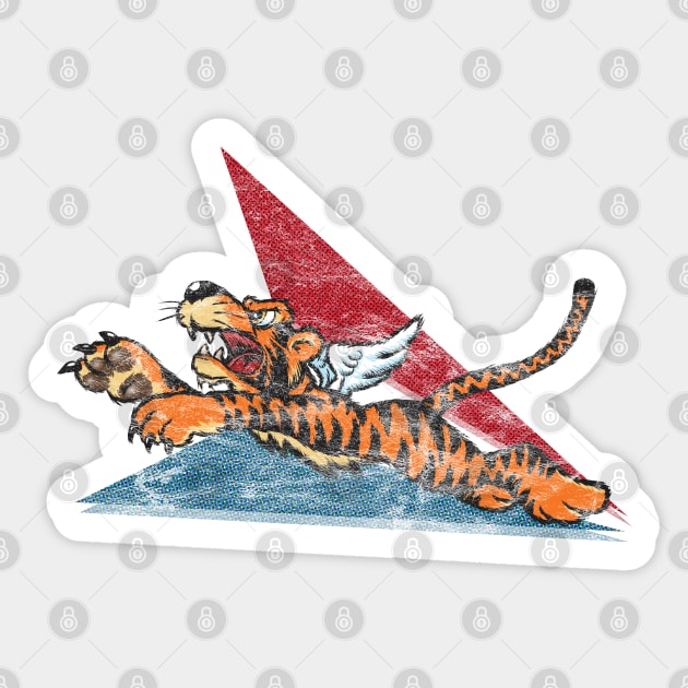 Flying Tigers AVG (distressed) Sticker by Doc Multiverse Designs